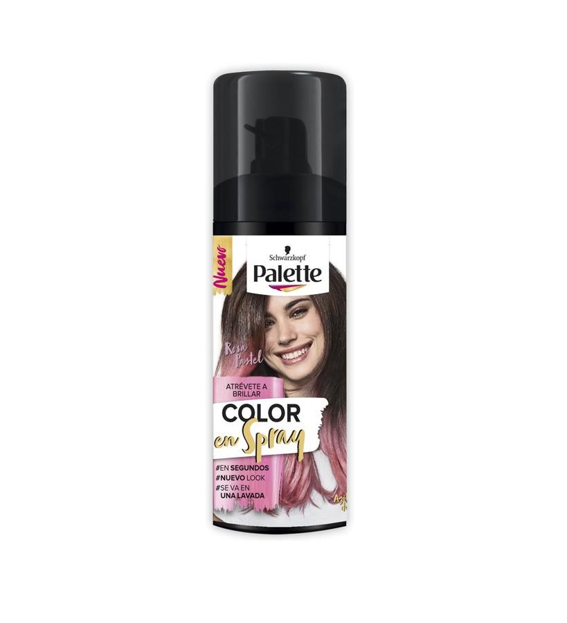 Con este aerosol lograrás de una forma sencilla la tonalidad de color rosa ideal para tu cabello. Al usarlo, y si quieres un color suave, asegúrate de aplicarlo a una longitud de entre 5 a 10 centímetros. Si quieres que sea más intenso, colócalo directamente sobre la zona, por ejemplo, las puntas. En ambos casos, los pigmentos se van en un solo lavado. Color: Rosa Pastel. (8,20 €).
