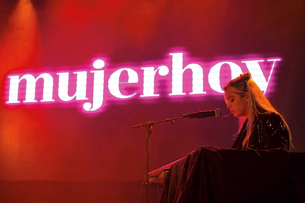 Dora, durante su actuación.