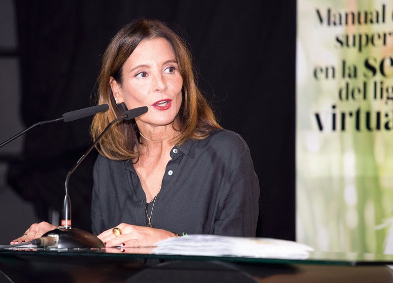 Laura Ruiz de Galarreta durante su discurso.