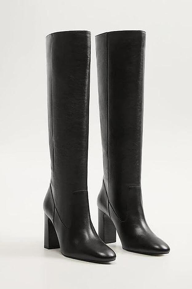 Botas negras de caña alta de Mango.