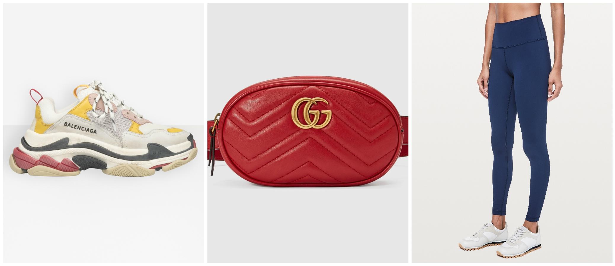 La estética relajada continuó en 2018 con Balenciaga y sus Triple, volvimos a llevar riñoneras por 'culpa' de la GG Marmont de Gucci, y triunfaron las mallas de yoga de Lululemon.