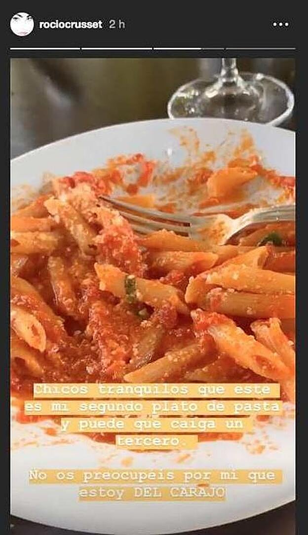 Esta es la foto con la que Crusset responde a las críticas por su presunta delgadez.