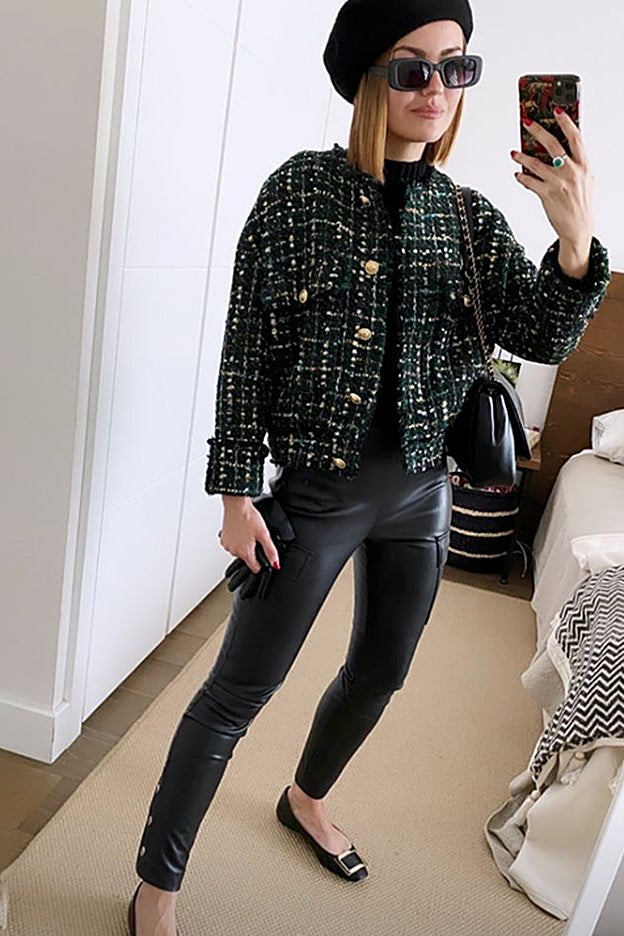 El look con chaqueta de tweed de Zara de Alexandra Pereira.