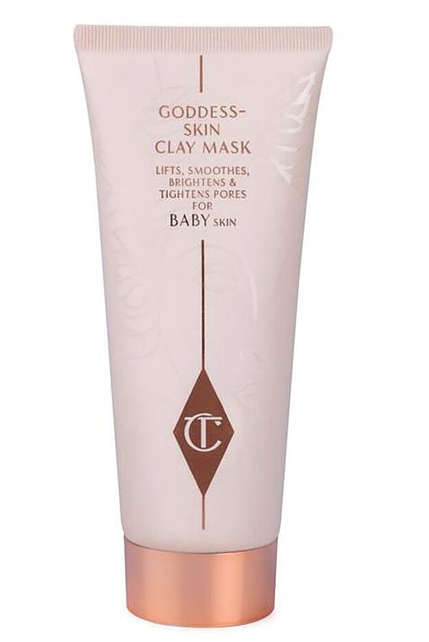 Mascarilla hidratante facial Goddess Skin Clay Mask para piel radiante (48 euros).