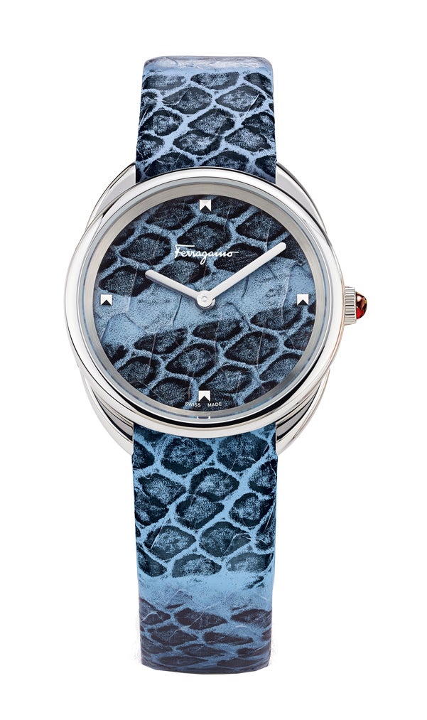 Reloj con animal print de Salvatore Ferragamo.