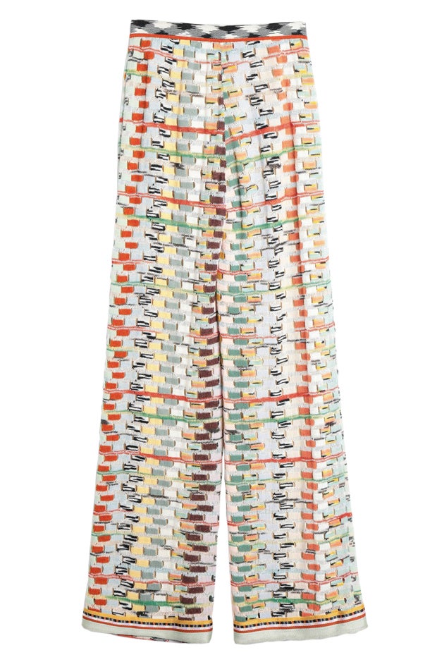 Pantalones tricotados de punto, de Missoni.