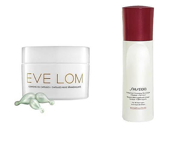 Cleansing Oil Capsule de Eve Lom (65 €). Complete Cleansing Microfoam de Shiseido (50 €).