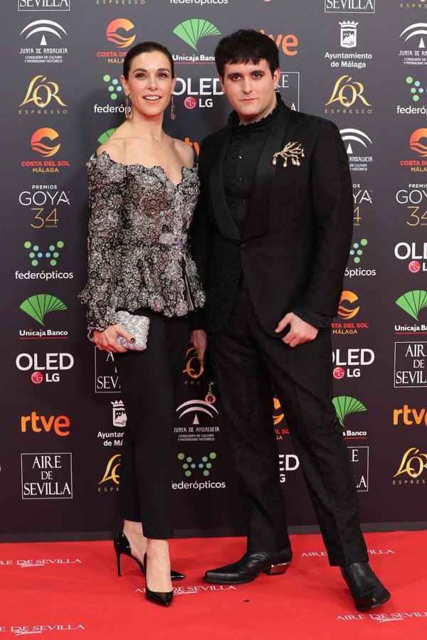 Raquel Sánchez SIlva y Palomo Spain posan juntos en la alfombra roja de los Premios Goya 2020.