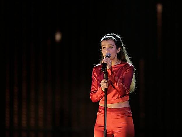 Amaia Romero durante su actuación como Marisol.