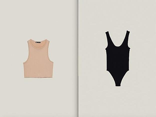 El tercer top y el body.