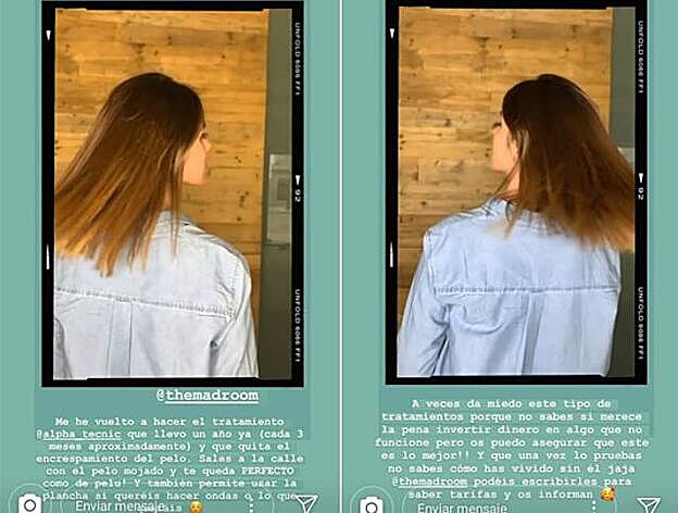 Mery Turiel ha explicado en stories cuál ha sido el último tratamiento que se ha aplicado para acabar con el encrespamiento.