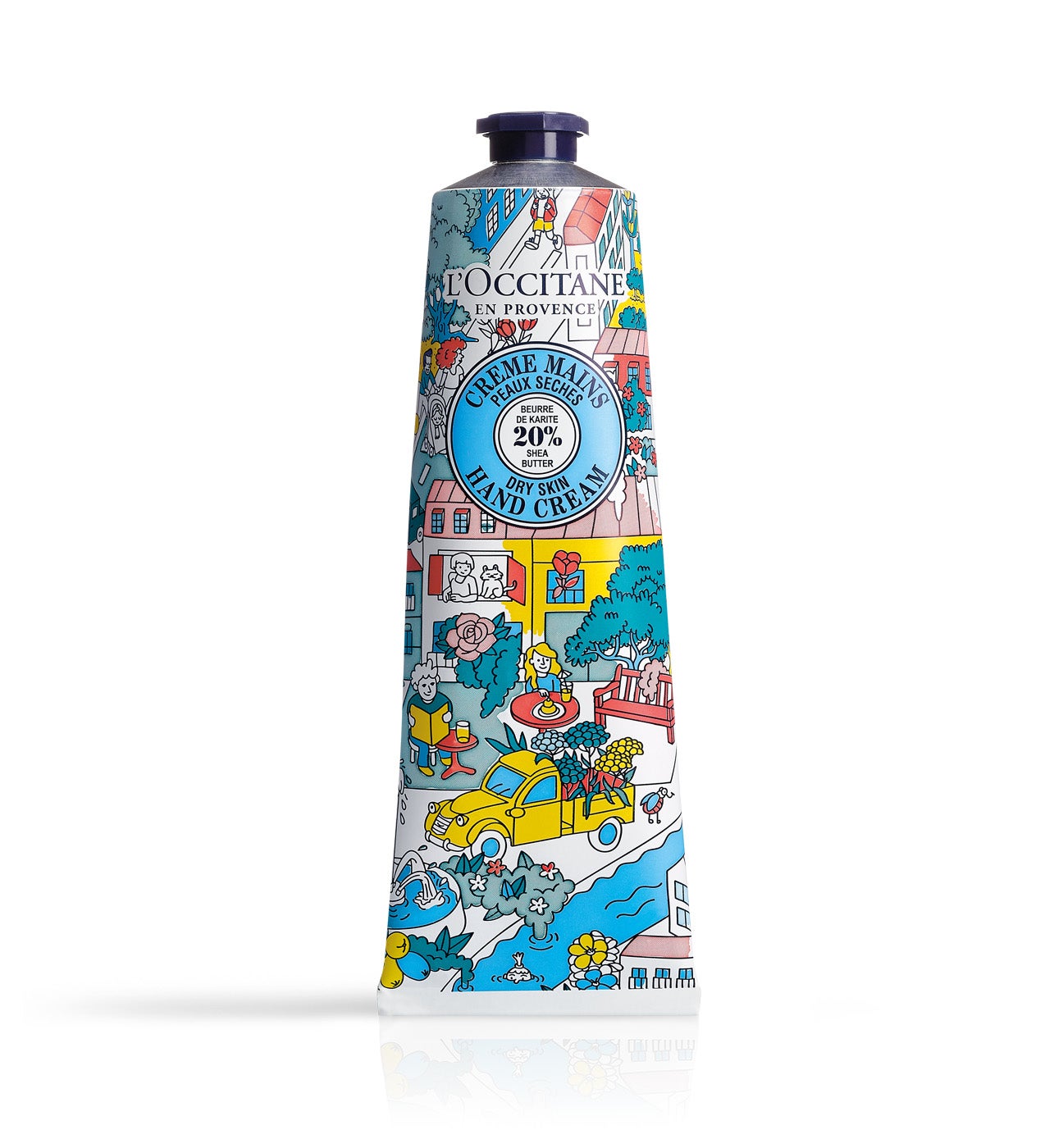 Miel, extracto de almendra y aceite de coco se fusionan con un 20% de manteca de karité – 100% biológica, fabricada en Burkina Faso y certificada con el sello de Comercio Justo– en esta fórmula de absorción rápida que ayuda a proteger y suavizar la piel de las manos. Crema de Manos Karité Clásica de la edición limitada OMY de L’Occitanne (23 €).