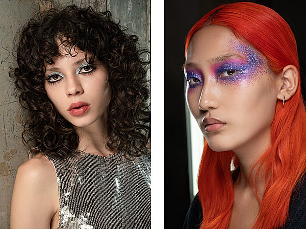 Los diseñadores Lutz huelle y Housse of Holland apuestan por unos looks de maquillaje más arriesgados.