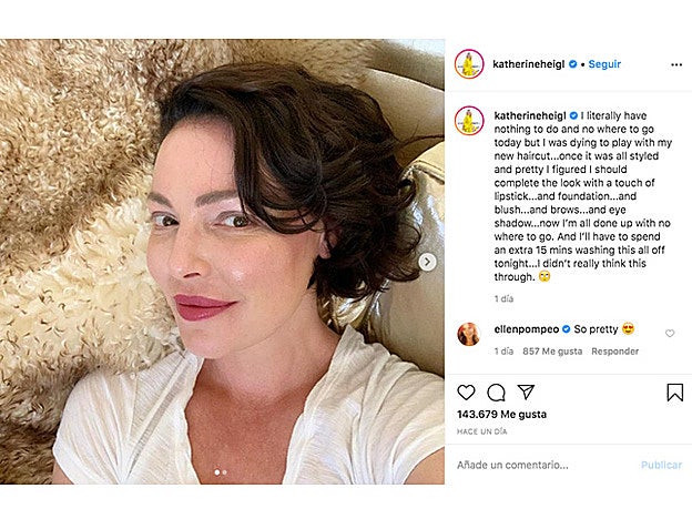 Así es como le queda a Katherine su nuevo corte de pelo, peinado con ondas.