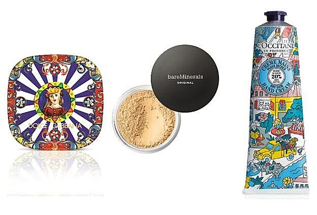 1. Solar Glow Ultra-Light Bronzing Powder de Dolce & Gabbana (63 euros). 2. Original Loose Powder Foundation (32 euros). 3. Crema de Manos Karite Original Edición limitada OMY de L’Occitane (23 euros).