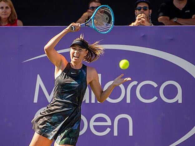 Maria Sharapova durante uno de sus últimos partidos antes de anunciar la retirada.