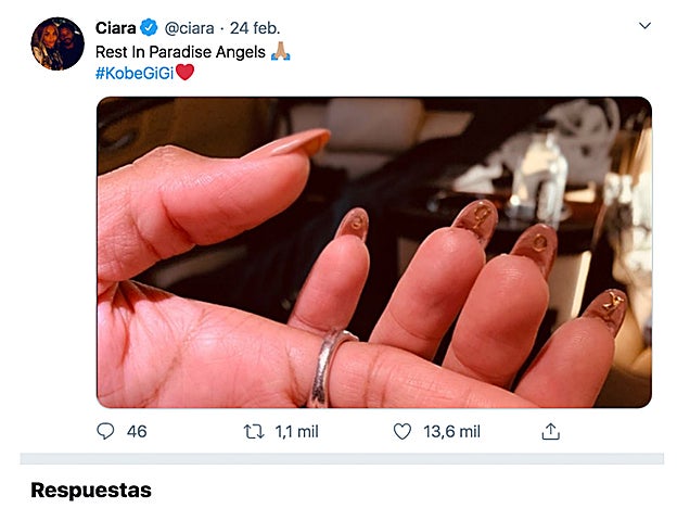 Ciara también ha quedido rendir homenaje al jugador de baloncesto y a su hija con su manicura.