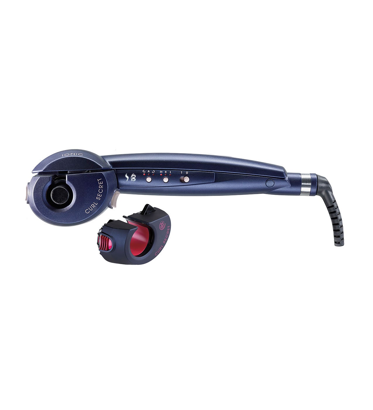 Para hacerte con todo tipo de ondulaciones, solo tienes que introducir el mechón elegido en el doble cabezal cerámico para dibujar unas ondas duraderas, naturales y sobre todo, sin esfuerzo.  Curl Secret de Babyliss  (145 €).