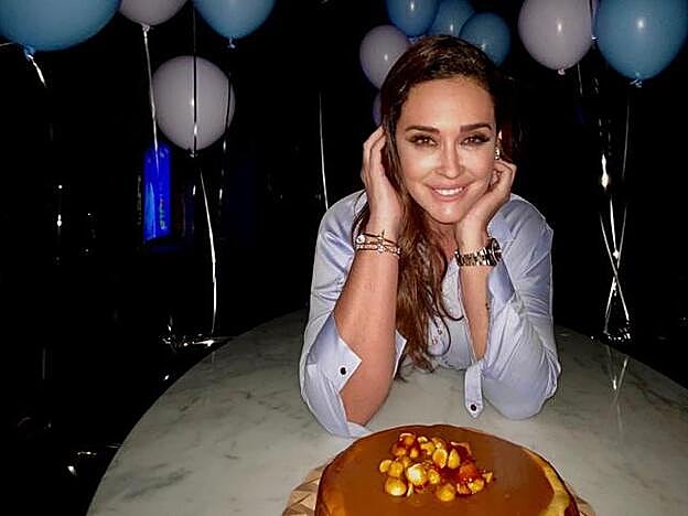 Vicky Martín Berrocal celebrando sus 47 primaveras, el pasado 11 de marzo.