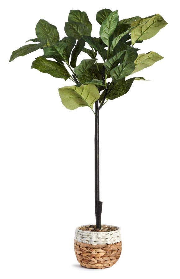 Decora tus rincones favoritos con alguna planta, como esta higuera artificial extra grande que viene con macetero. Cuesta 22 euros.