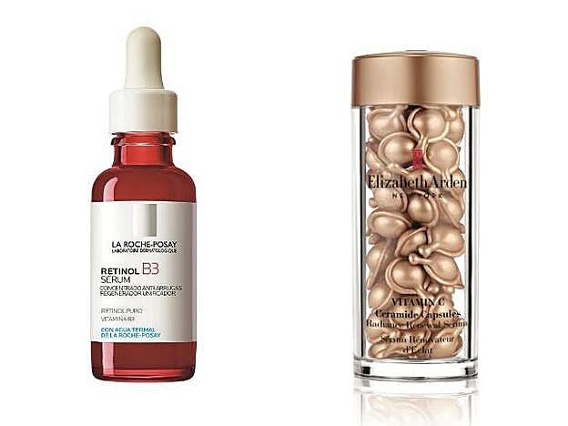 1. La Roche-Posay: Retinol B3 Sérum Dermatológico (49,10 €). 2. Elizabeth Arden: Vitamina C Ceramide Capsules Sérum Potenciador de la Luminosidad (110 €)