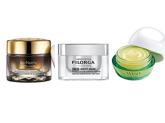 MASCARILLAS NOCHE: 1. Estèe Lauder: Re-Nutriv Ultimate Diamond Transformative Massage Mask (340 €). 2. Filorga: NCEF-Night Mask (61,90 €). 3. Shiseido: Waso Beauty Sleeping Mask (50 €).