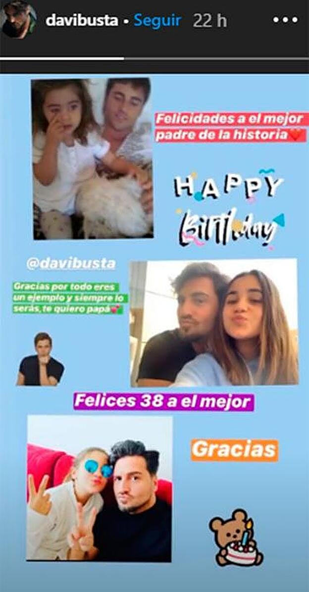 Esta es la felicitación de Daniella a su padre.