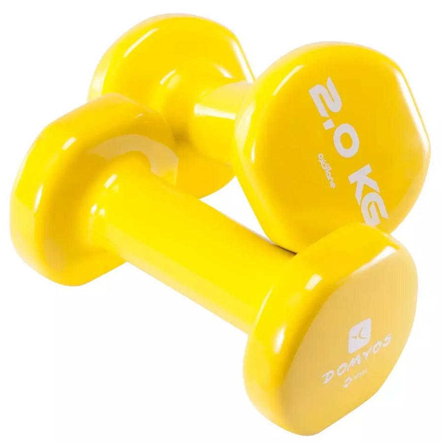 Unas mancuernas como estas, de 2 kilos de peso cada una, te darán mucho juego a la hora de hacer ejercicio. Las tienes disponibles en otros pesos. Estas tienen un precio de 11,99 euros.