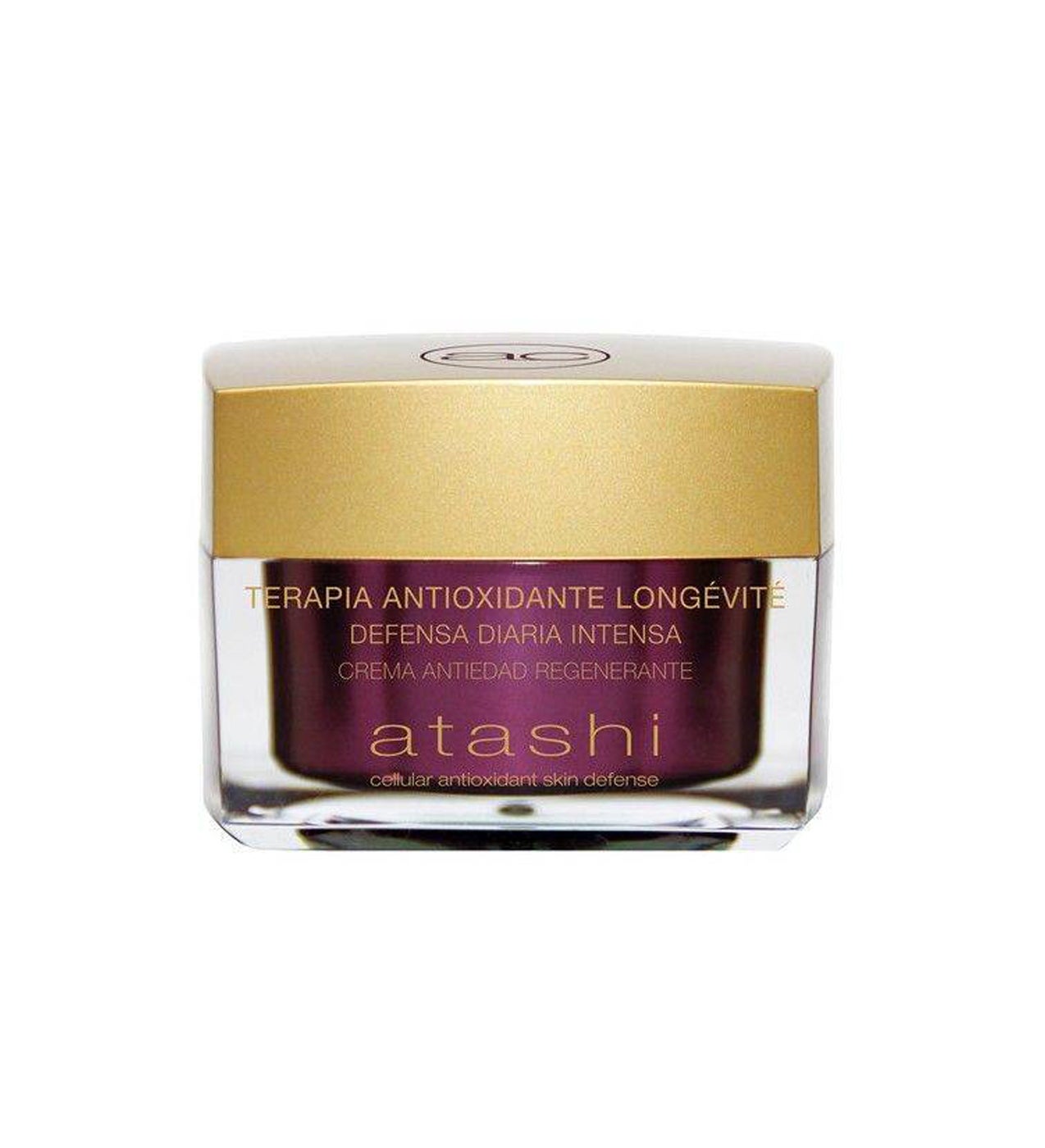 Las células madre de uva negra de Borgoña y de arándano rojo forman la respuesta celular antioxidante que llega a las células madre epidérmicas, para repararlas y llenarlas de vitalidad. Defiende a cualquier tipo de piel del envejecimiento cronológico y del inducido por la radiación solar  Terapia Antioxidante Longetive Crema de Atashi  (35,89 €).