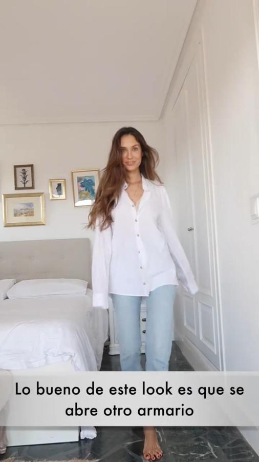 Grace propone que bucees en el armario de tu pareja/padre(hermano/compañero de piso y apuestes por una camisa oversized. ¡Nos encanta!