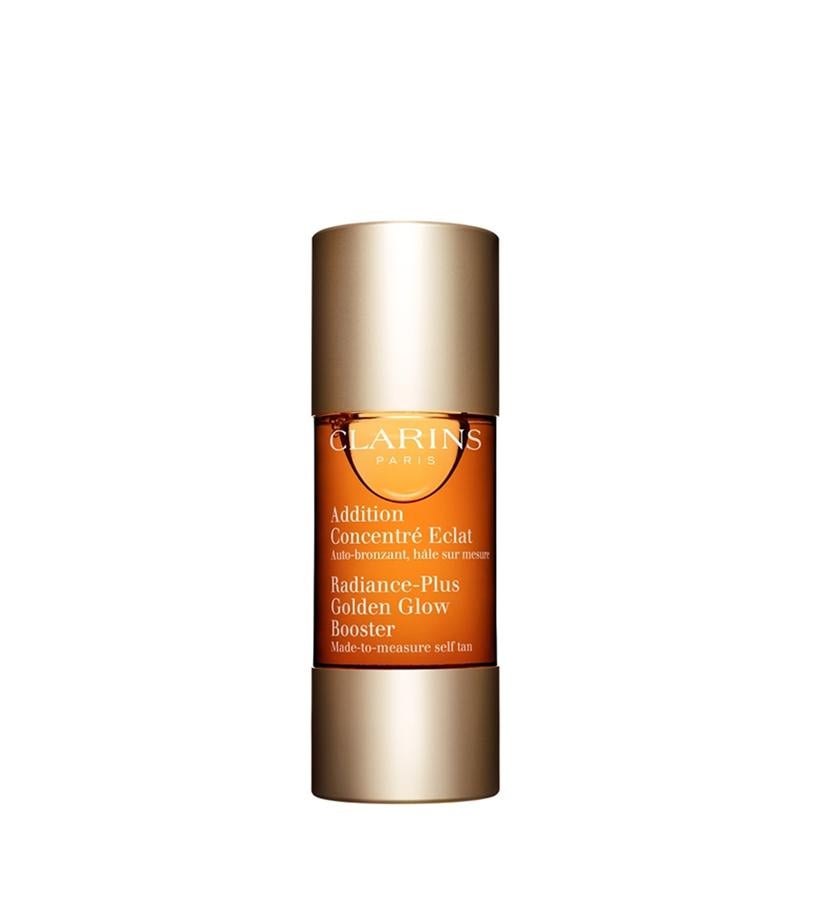 Este producto se puede mezclar con cualquier tipo de tratamiento para el rostro y así combinar el efecto autobronceador con todos los beneficios hidratantes, antiarrugas o reafirmantes del tratamiento de día o noche habitual.  Addition Concentré Eclat de Clarin s (28,50 €).