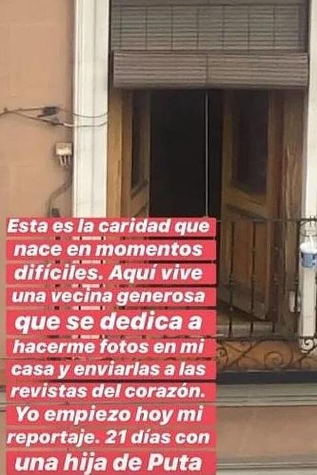 Esta es la imagen de denuncia compartida por el actor en sus redes.