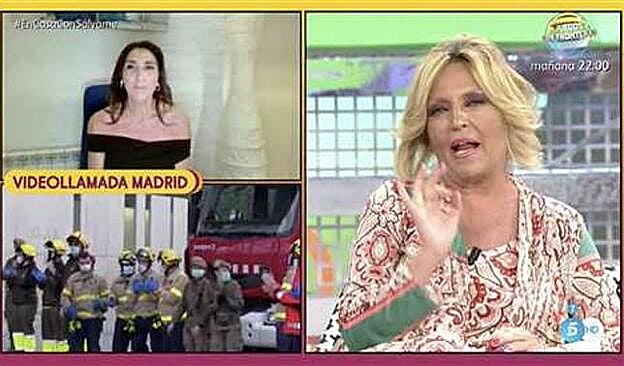 Galería. Paz Padilla durante su videollamada con 'Sálvame'. Pincha sobre la foto para ver los famosos que se han contagiado con coronavirus.