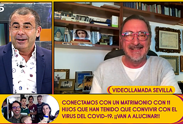 Carlos Herrera durante su intervención por videollamada en 'Sálvame'.