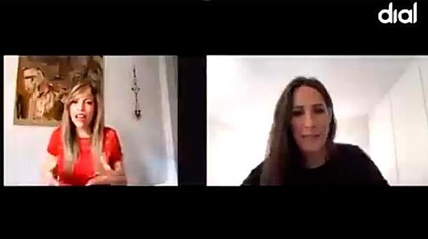 Malú durante la videoentrevista en Cadena Dial.