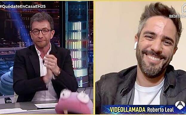 Roberto Leal durante la videoentrevista en 'El Hormiguero'.