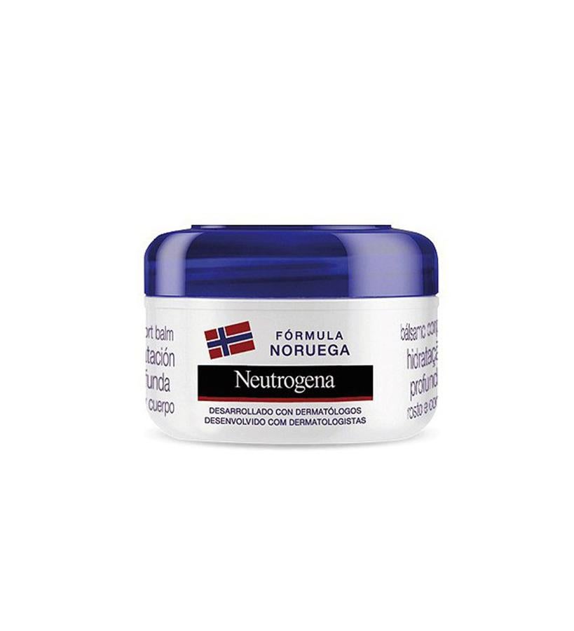 Su fórmula noruega, rica en agentes dermocalmantes, proporciona hidratación y sensación de bienestar durante 24 horas. Su textura es envolvente, no grasa y penetra inmediatamente.  Bálsamo Hidratación Profunda Confort Cara y Cuerpo de Neutrogena  (16,60 €).