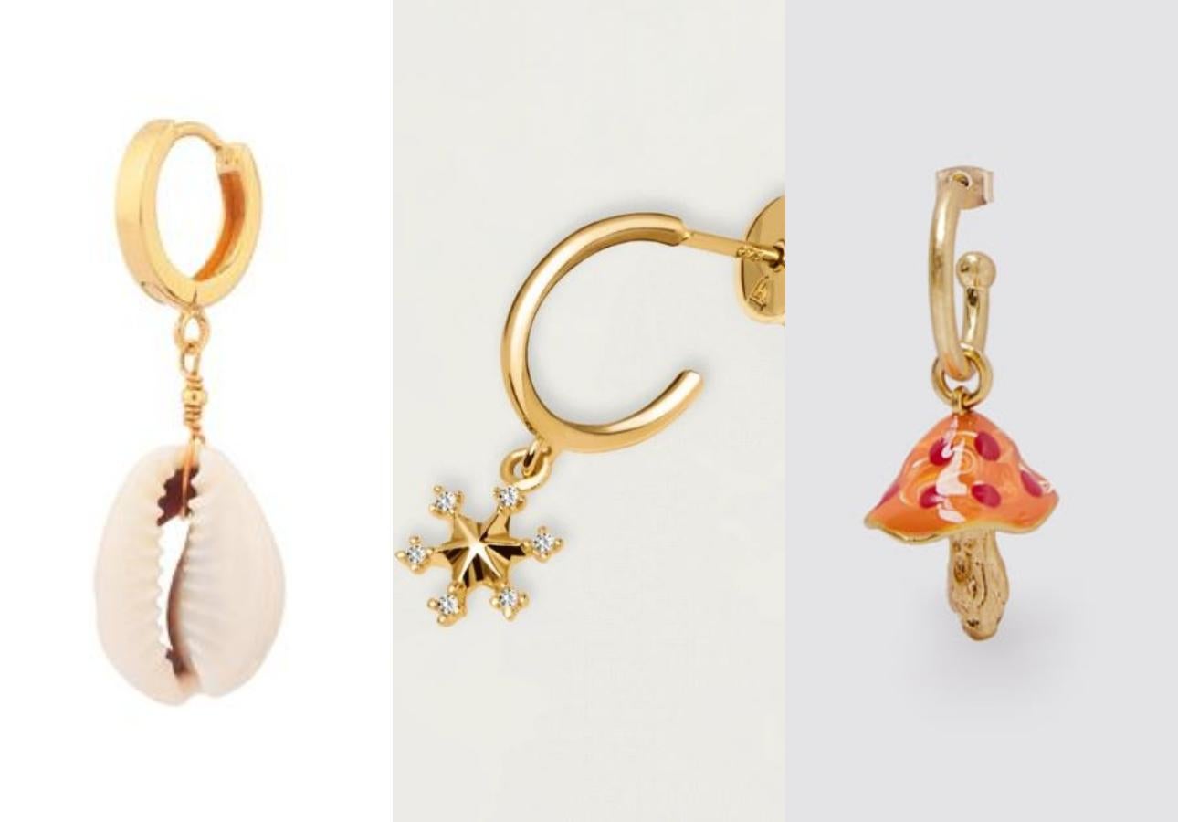 Con concha de Adamina (32 euros), con una estrella de PdPaola (49 euros), con una seta de Zara (12,95 euros).