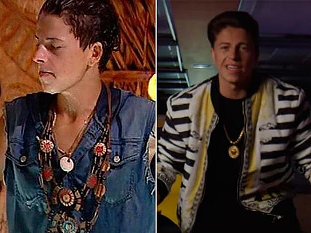 Christofer Mateo ha ido diluyendo su figura mediática desde su paso por la isla (izda.) hasta hoy, cuando prueba suerte en el mundo de la música. A la dcha., en una imagen de uno de sus videoclips.