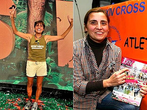 A la izd., Maite Zúñiga recién coronada. A la dcha., en una imagen de hace un par de años.