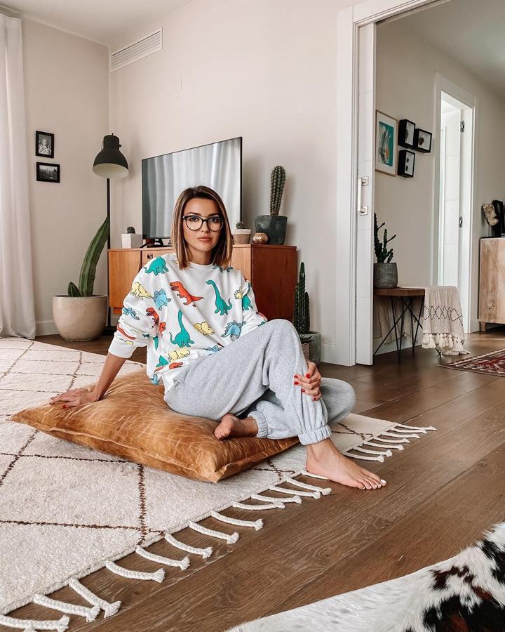 Alexandra Pereira es una de las más originales y lo lleva con un estampado de dinosaurios. Aunque solo en la parte de arriba.