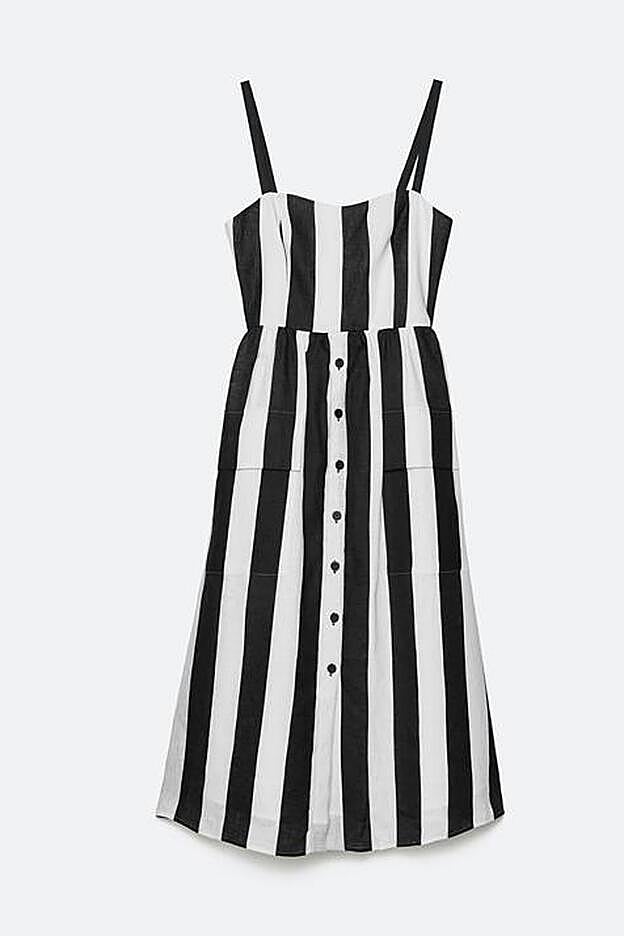 Vestido de Uterqüe de lino (99 euros).