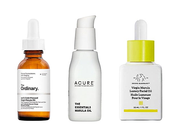 100% Cold-Pressed Virgin Marula Oil de The Ordinary (9,90 €). The Essentials Marula Oil de Acure (13,41€). Virgin Marula Luxury Facial Oil de Drunk Elephant (61 €).