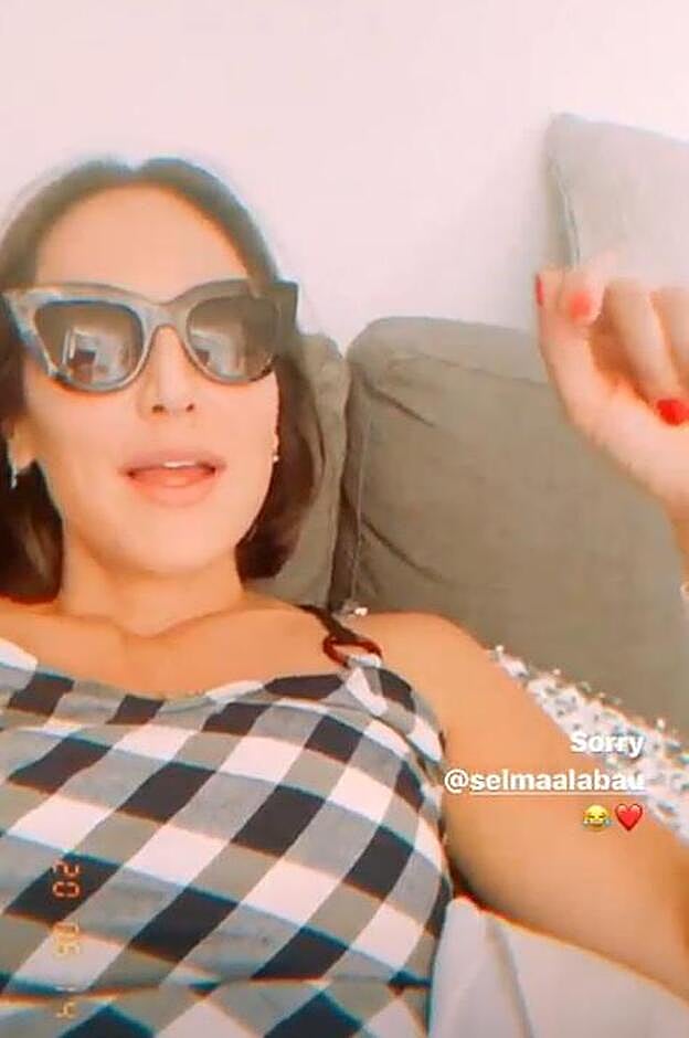 Tamara Falcó en una de sus stories con el vestido.