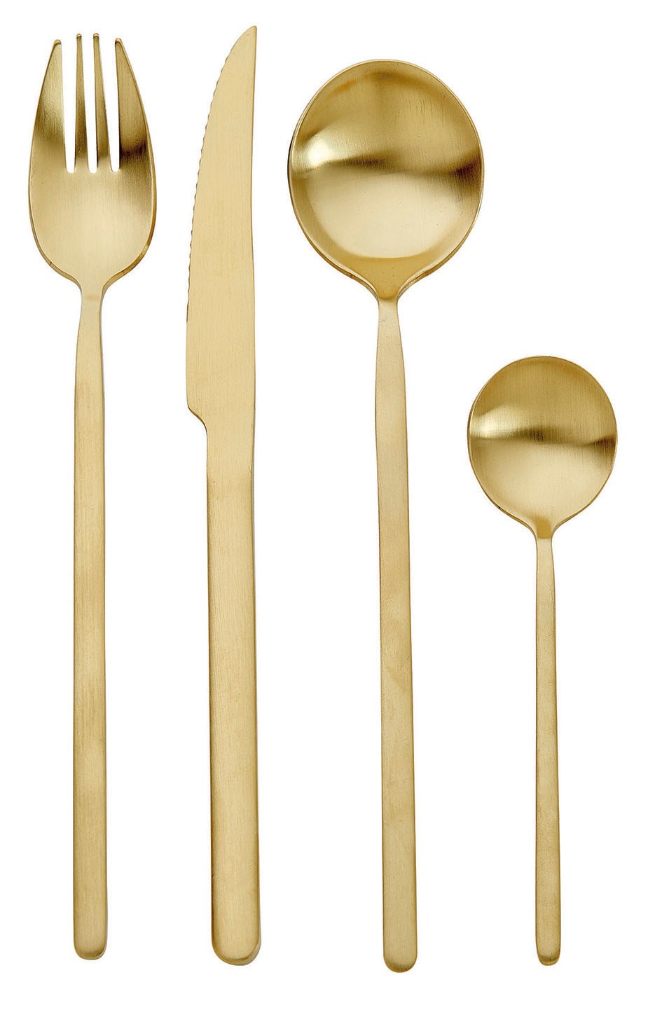 Juego de cubiertos dorados (39,95 €) de Casa.