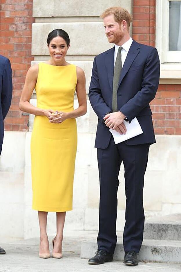 Harry y Meghan durante un acto oficial en Londres en julio de 2018.