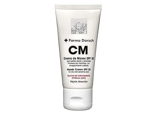 Crema manos antiedad con protección solar de +Farma Dorsch.