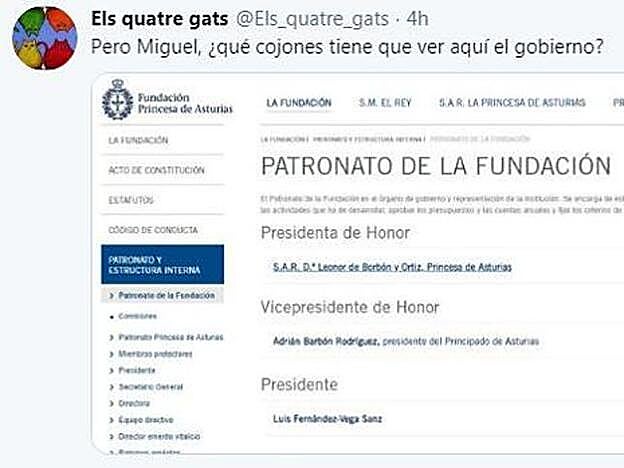 Así le respondía un tuitero.