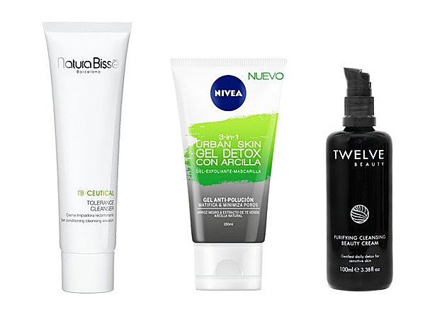 NB·Ceutical Tolerance Cleanser de Natura Bissé (39,50 €). Purifying Cleansin Beauty Cream de Twelve Beauty (30 €). 3 en 1 Urban Skin Gel Detox Con Arcilla de Nivea (5,30 €).