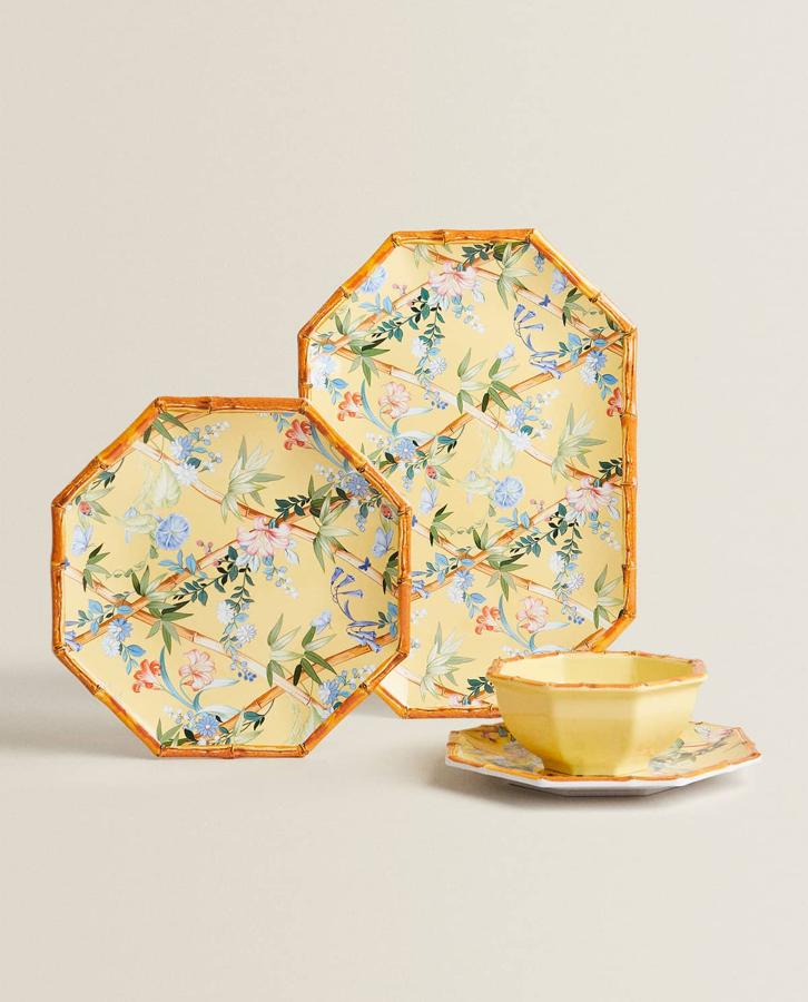 Juego de vajilla melaminla de Zara Home, (19,99 euros)